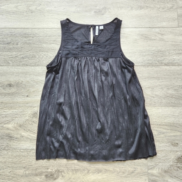 Elle Tops - Elle Black Top Womens Xs Sleeveless Semi Sheer Flowy Summer Beach